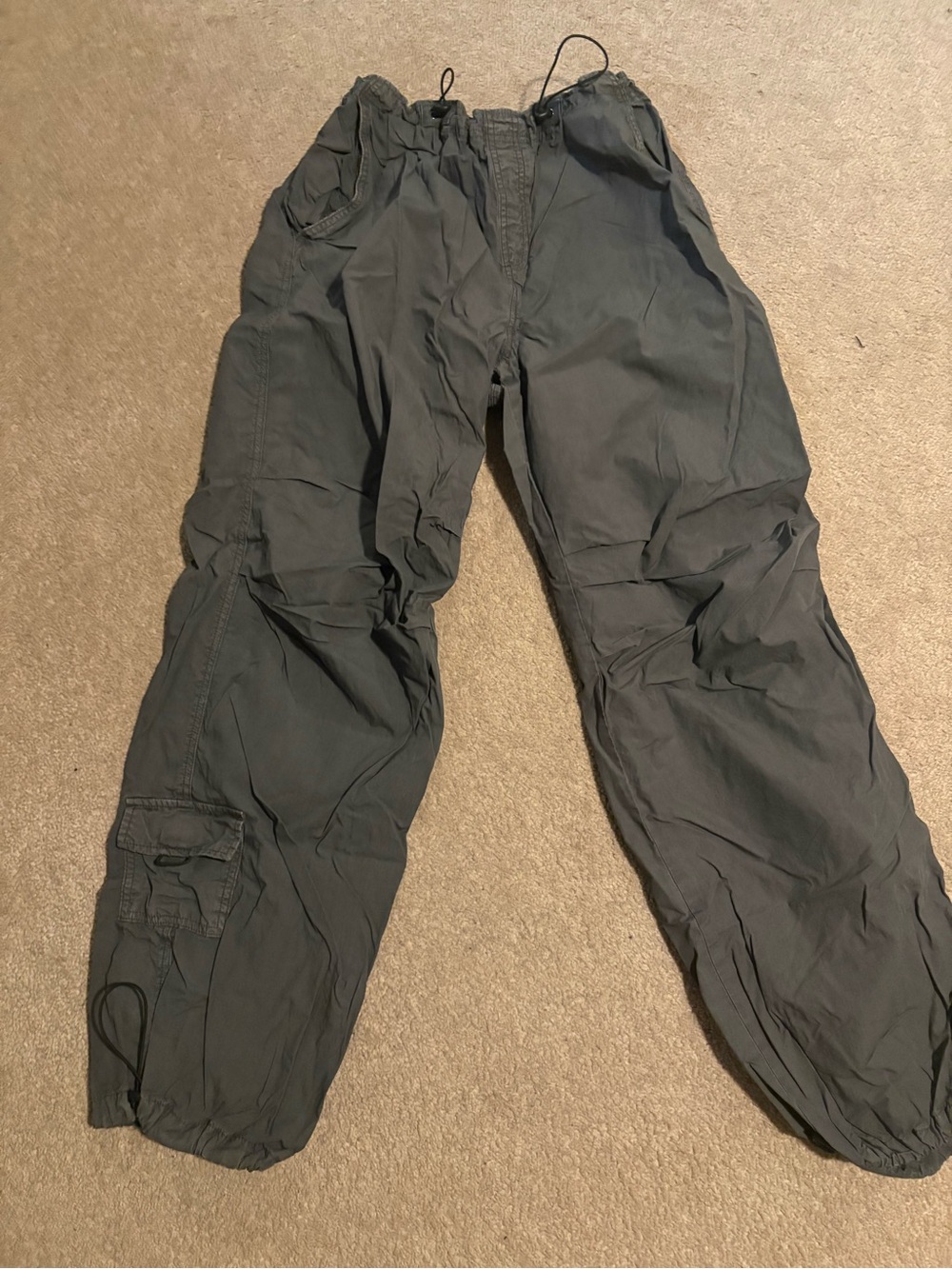 Garage Parachute Pants — Charcoal Black